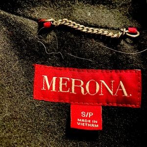 Women’s black double breasted pea coat